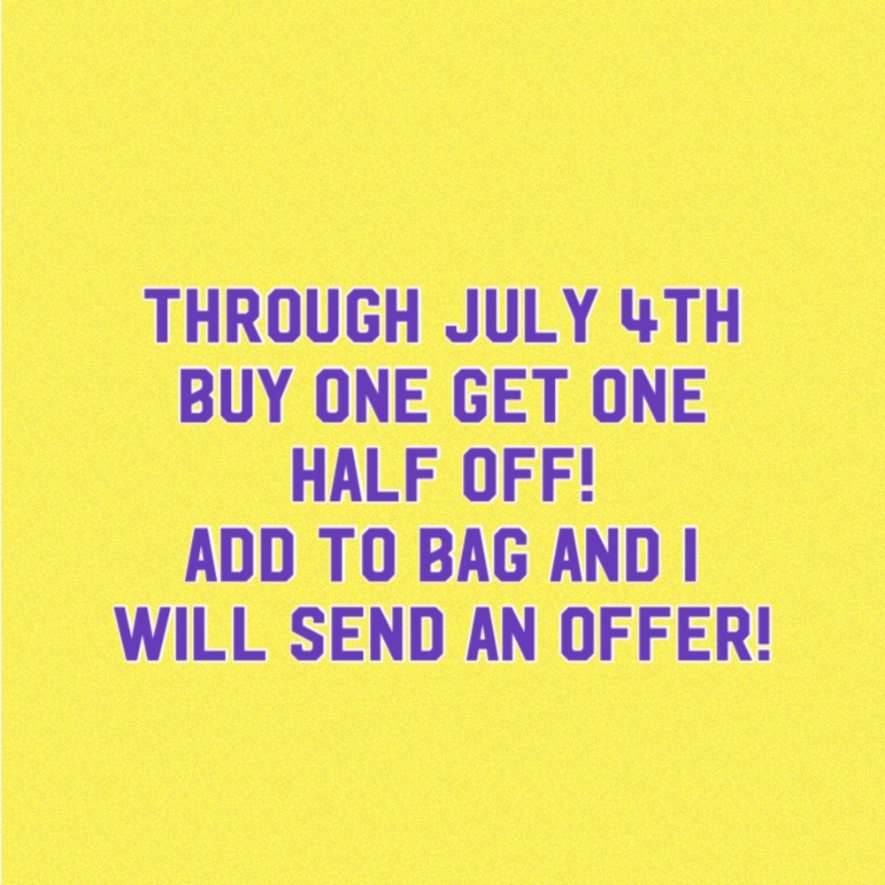 All clothing. Buy one get one half off.